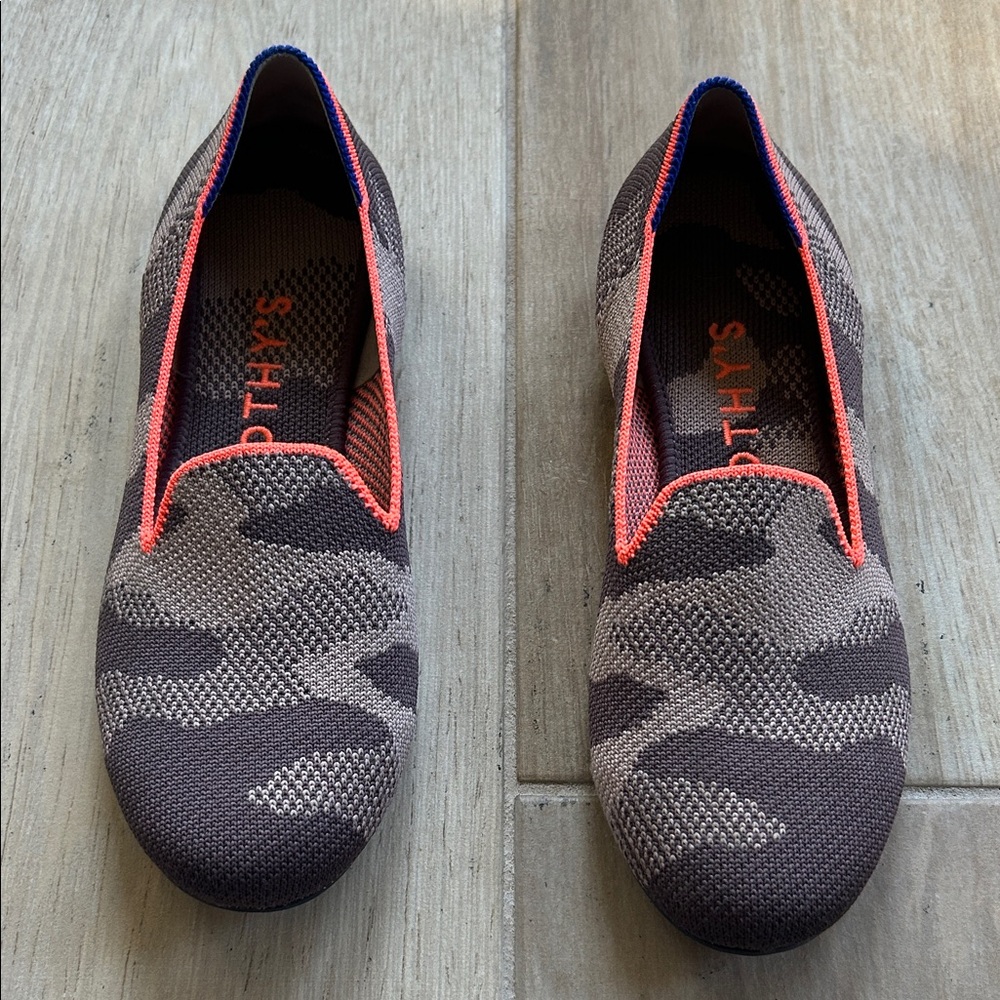Rothy's Camouflage Flats in Brown and Tan